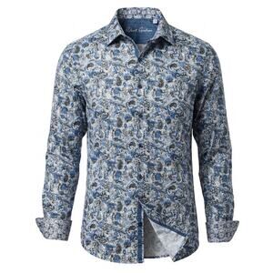 Robert Graham Dilworth Shirt Men’s Medium Blue Paisley Button Down NWT